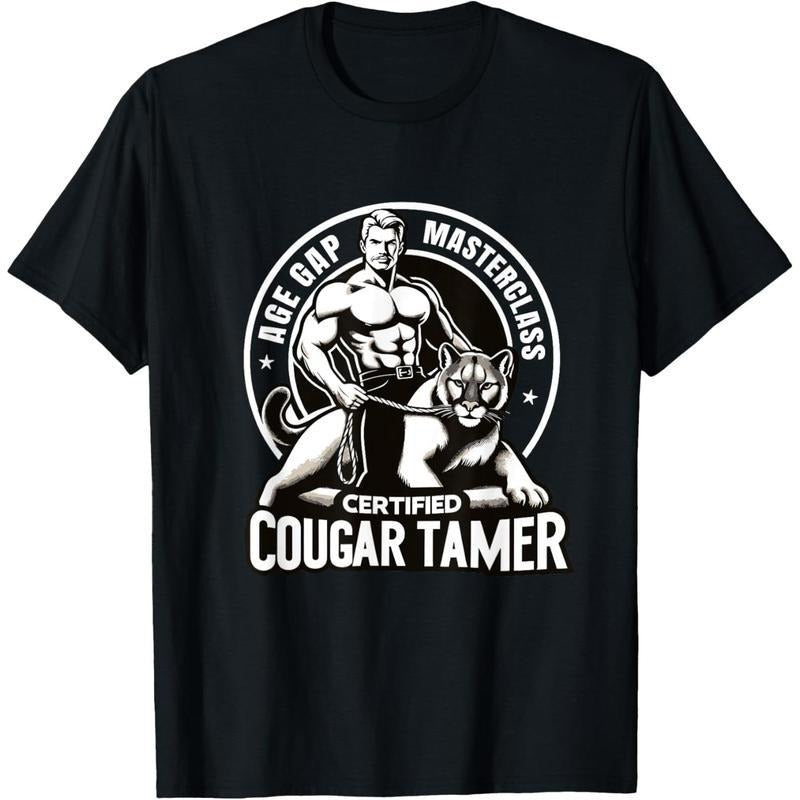 Funny Inappropriate Humor Certified Cougar Tamer Gag T-Shirt Made In USA Hoodie Sweatshirt | PrintMintTees.com