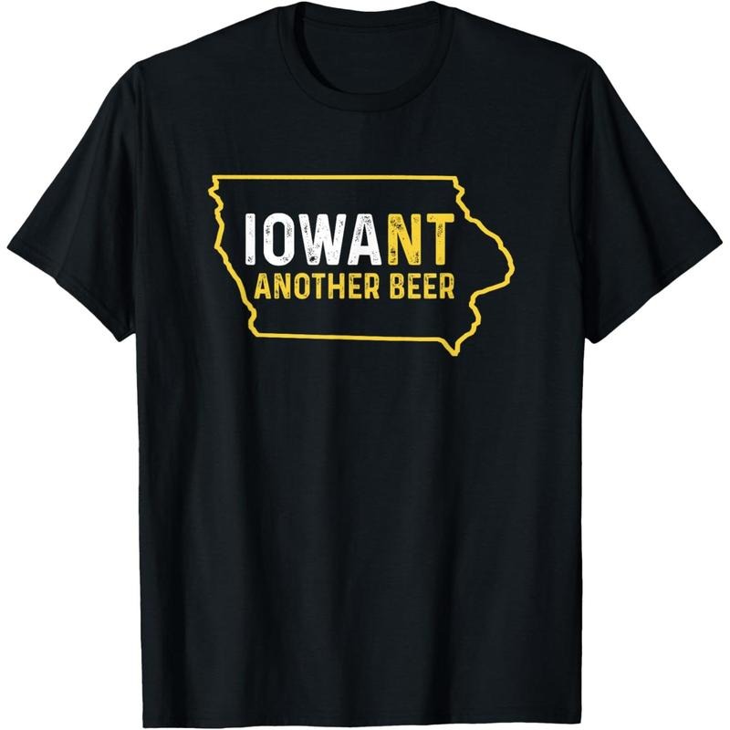 Funny Iowa Beer Distressed Iowa State Map T-Shirt  made in us Hoodie Sweatshirt | PrintMintTees.com