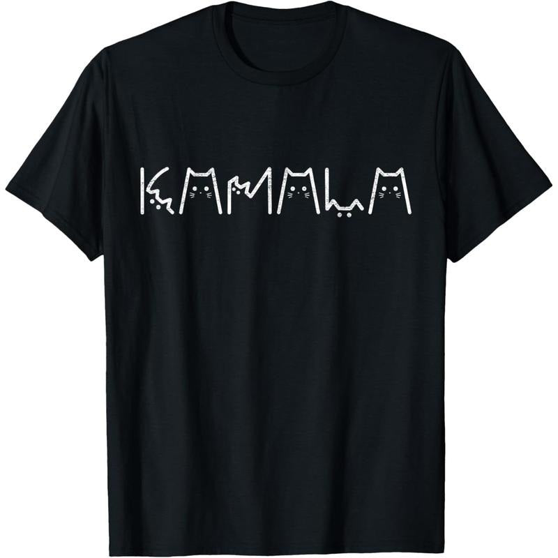 Funny Kamala Harris Cat Lettering Positive Cute kamala Cat T-Shirt made in usa Hoodie Sweatshirt | PrintMintTees.com