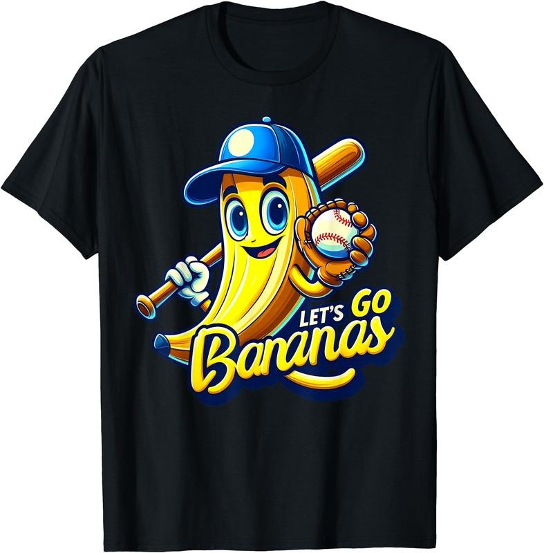 Funny Let's Go Bananas Cute Banana Fruit Lover Game Day T-Shirt | Unisex Cotton Tee Gift, Crewneck, Short Sleeve Hoodie...