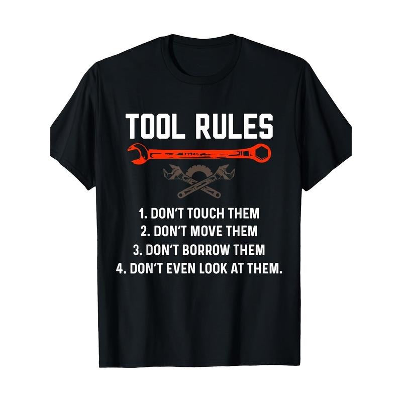 Funny Mechanic Tool Rules Auto Repair Car Mechanic Handyman T-Shirt - 220g made in usa Hoodie Sweatshirt | PrintMintTees.com