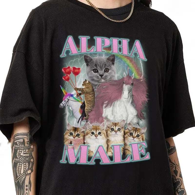 Funny Meme Alpha Male Shirt, Shitpost Tshirt, Oddly Name Shirt, Guy Best Friend Gift, Unisex, Dank Meme Tee Hoodie Sweatshirt