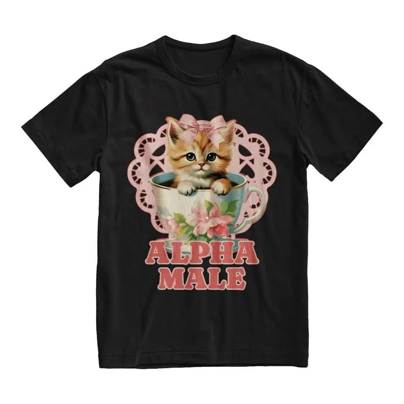 Funny Meme Shirt, Alpha Male Tee, Kitten Cat Gift Unisex T-Shirt Hoodie Sweatshirt | PrintMintTees.com