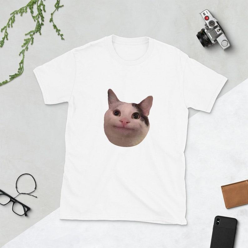 Funny Meme Shirt, Beluga Cat, Smiling cat, Polite cat Tee, Gift Unisex T-Shirt Hoodie Sweatshirt | PrintMintTees.com