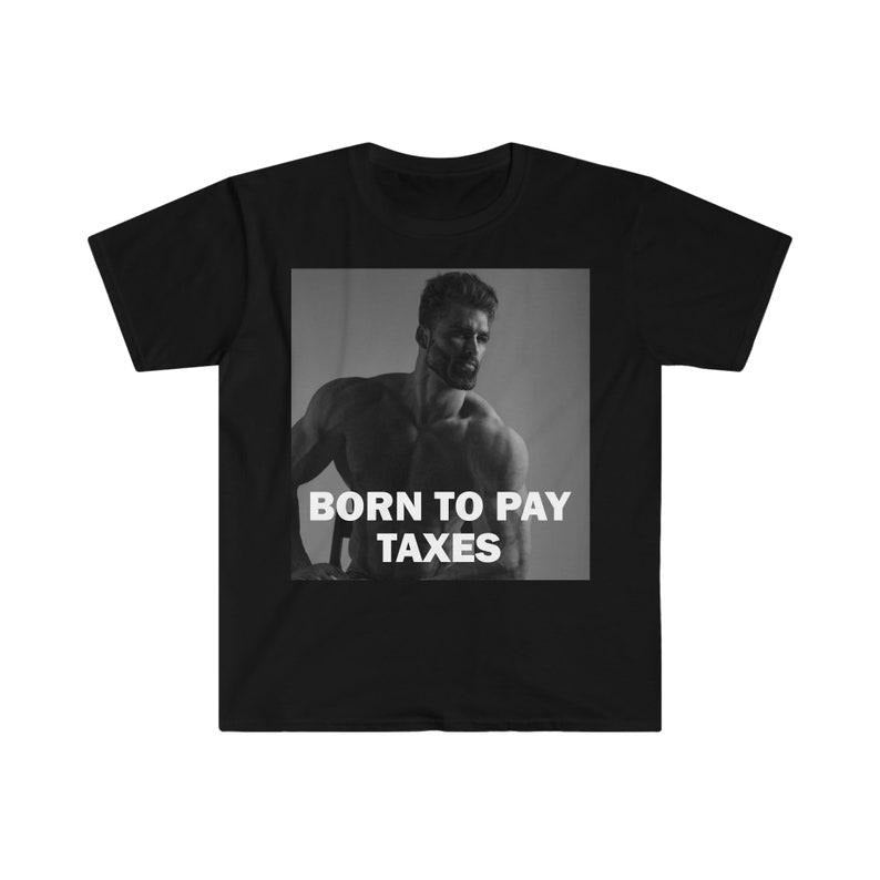 Funny Meme Shirt, Born To Pay Taxes Tee, Gift Unisex T-Shirt Hoodie Sweatshirt | PrintMintTees.com