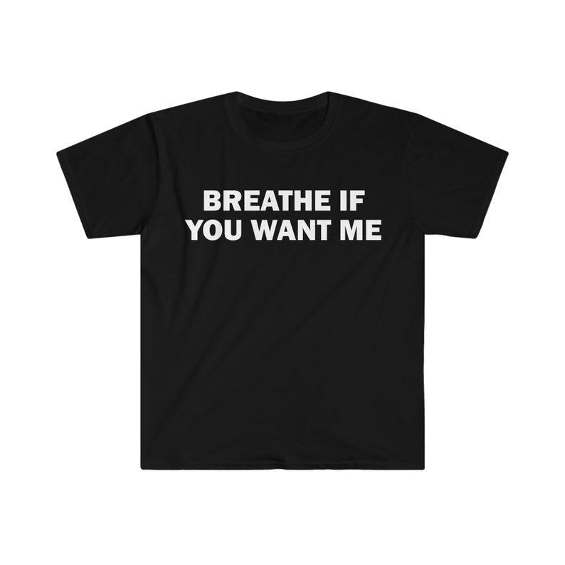 Funny Meme Shirt, Breathe If You Want Me Tee, Gift Unisex T-Shirt Hoodie Sweatshirt | PrintMintTees.com