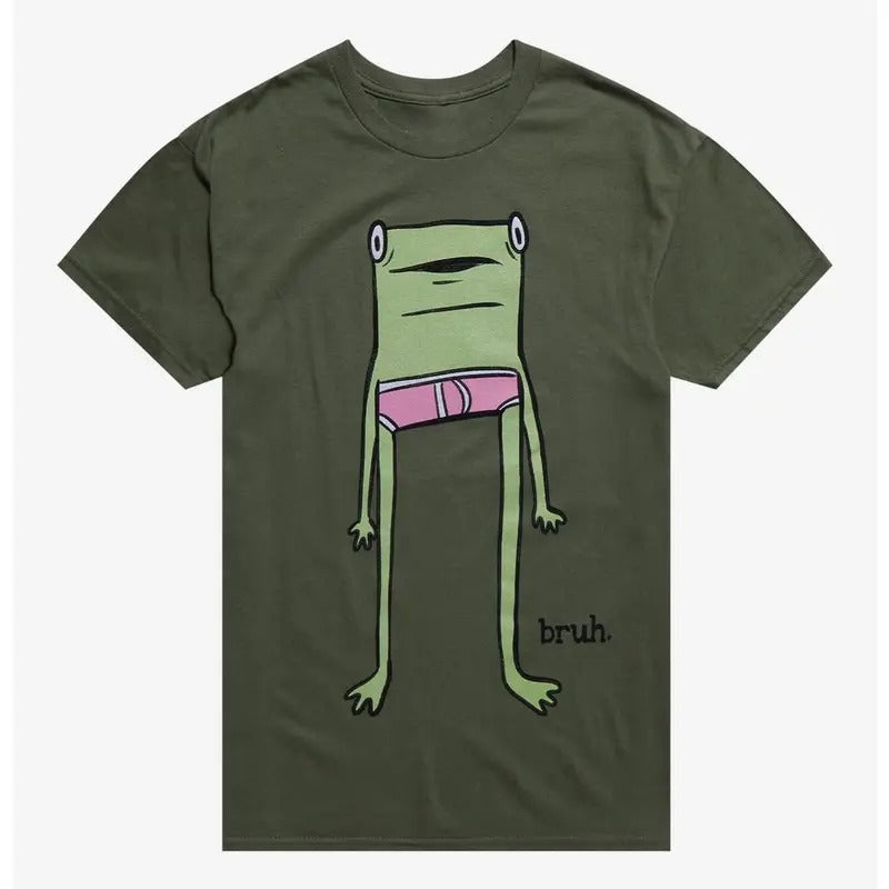 Funny Meme Shirt, Bruh Frog T-Shirt By Michael Olson Art Casual Classic Hoodie Sweatshirt | PrintMintTees.com