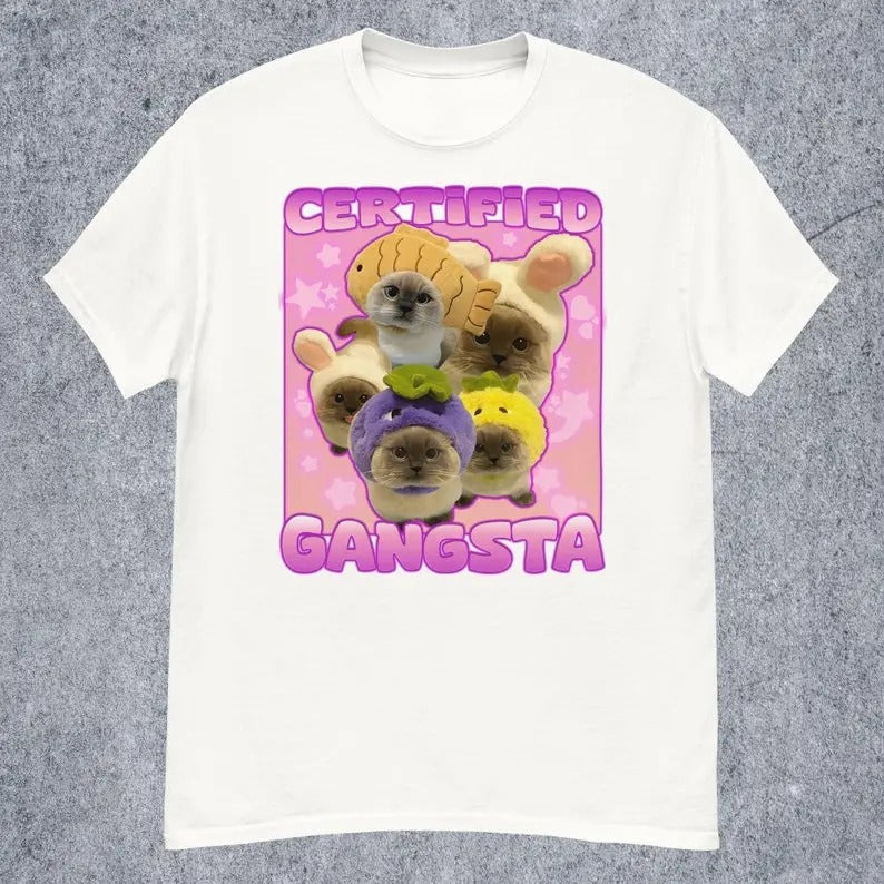 Funny Meme Shirt, Certified Gangsta Tee, Gym Gift Unisex T-Shirt Hoodie Sweatshirt | PrintMintTees.com