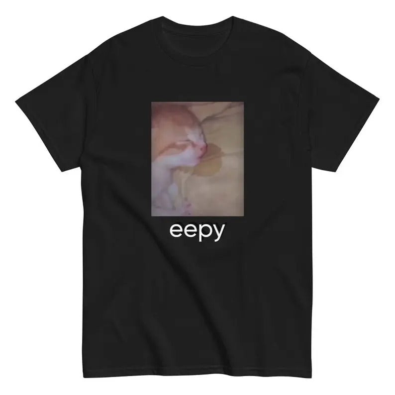 Funny Meme Shirt, Eepy Cat Tee, Gift Unisex T-Shirt Hoodie Sweatshirt | PrintMintTees.com