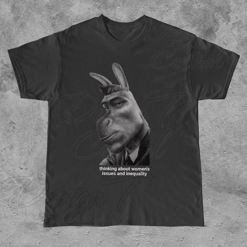 Funny Meme Shirt, Feminism Sigma Donkey Tee, Gift Unisex T-Shirt Casual Fabric Hoodie Sweatshirt | PrintMintTees.com