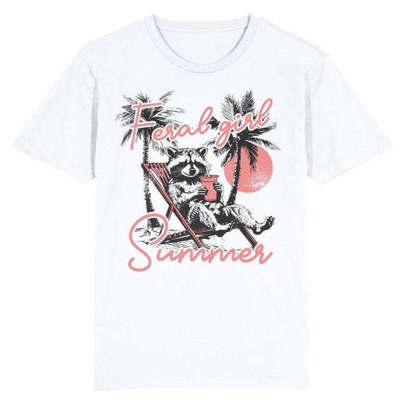 Funny Meme Shirt, Feral Girl Summer Tee, Gift Unisex T-Shirt Hoodie Sweatshirt | PrintMintTees.com
