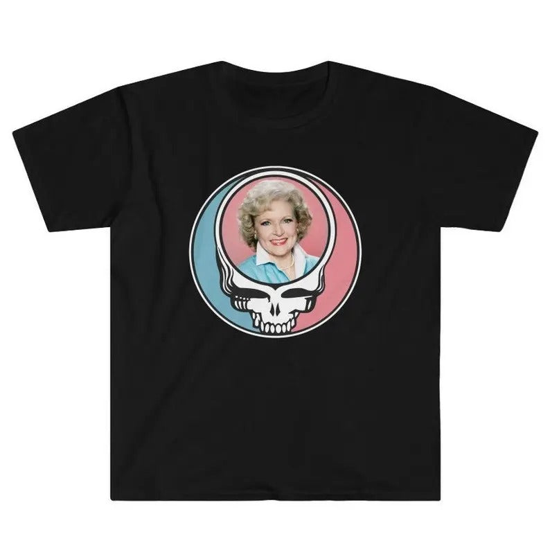 Funny Meme Shirt, Grateful for Betty White Dead Head Hippie Golden Girls Tee, Gift Unisex T-Shirt Hoodie Sweatshirt