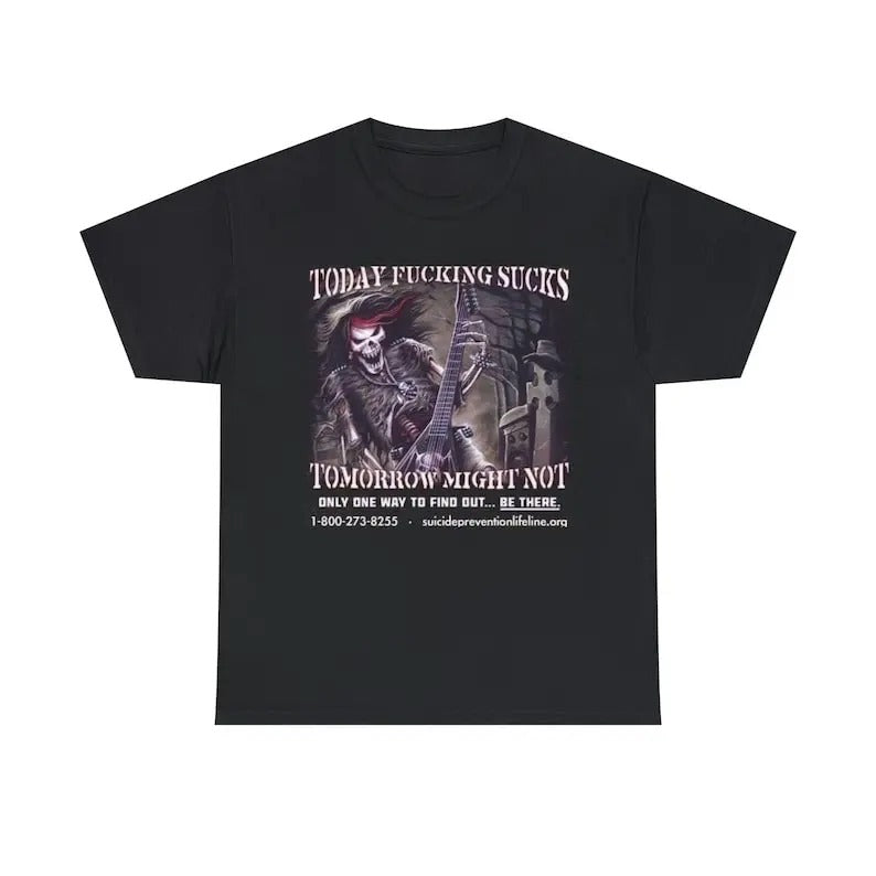 Funny Meme Shirt, Hard Skeleton Suicide Prevention Tee, Gift Unisex T-Shirt Hoodie Sweatshirt | PrintMintTees.com
