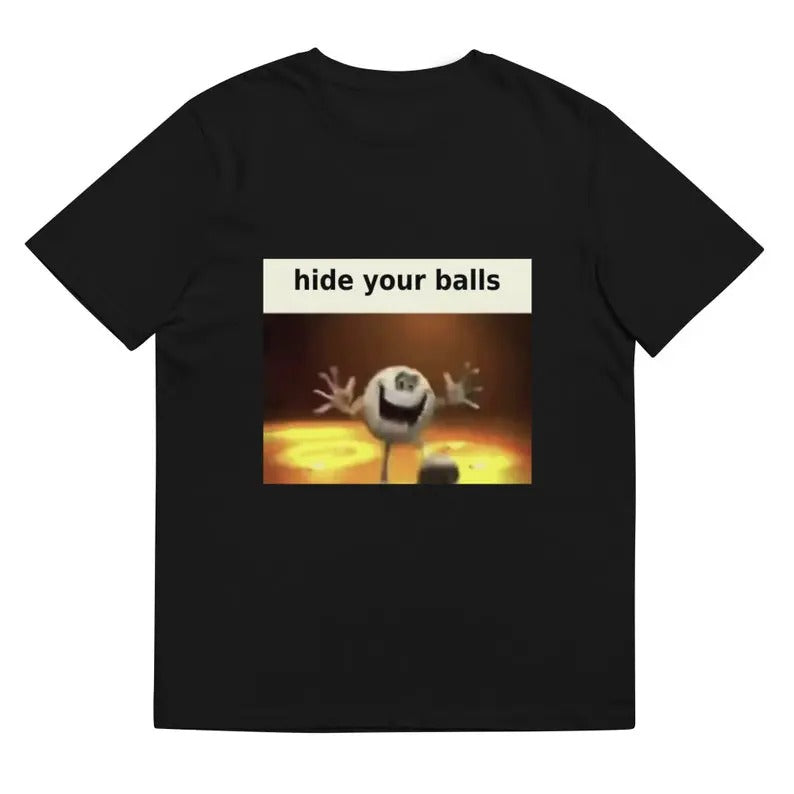Funny Meme Shirt, Hide Your Balls Tee, Gift Unisex T-Shirt Hoodie Sweatshirt | PrintMintTees.com