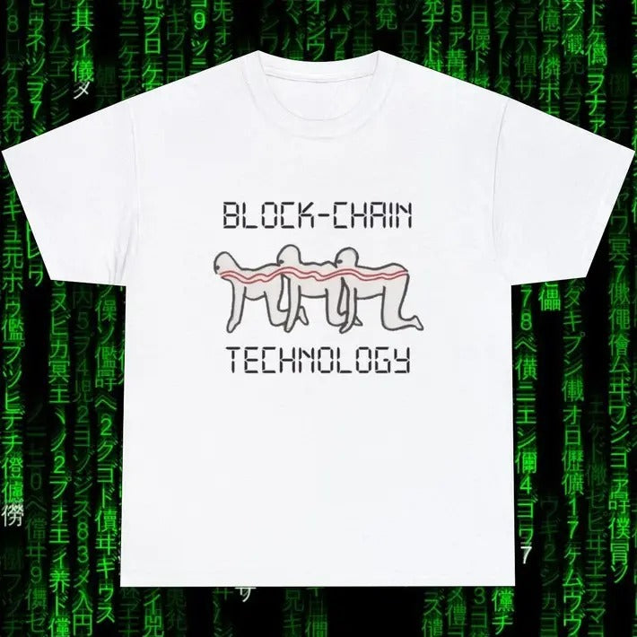 Funny Meme Shirt, Human Centipede block-chain technology Tee, Gift Unisex T-Shirt Hoodie Sweatshirt | PrintMintTees.com