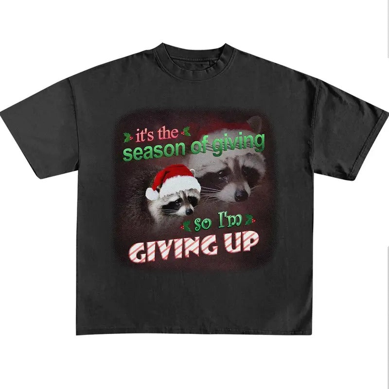 Funny Meme Shirt, It's The Season Of Giving So I'm Giving Up Shirt, Retro Quote Merch, Funny Trendy Unisex Gift Hoodie...