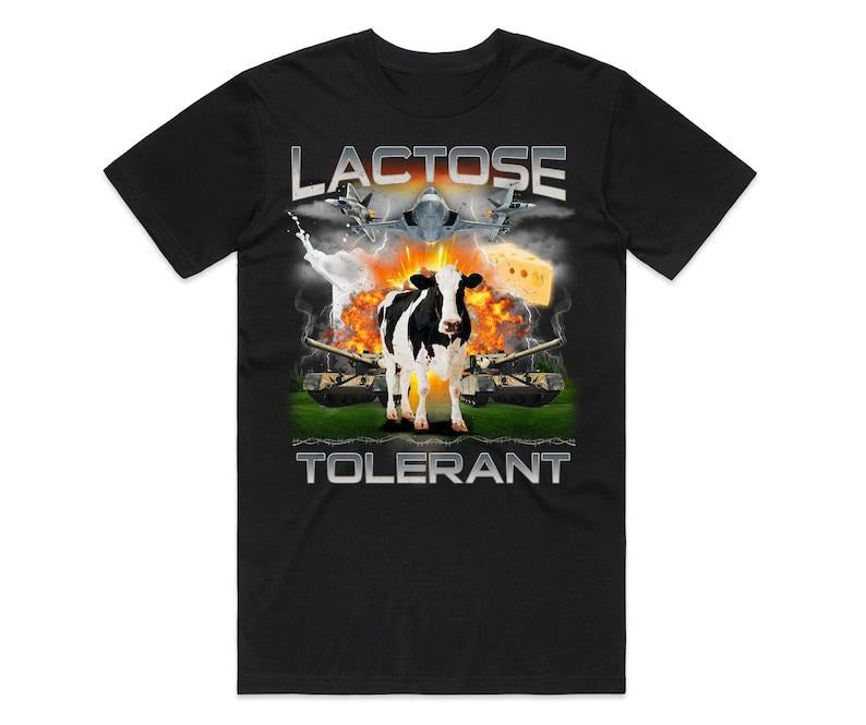 Funny Meme Shirt, Lactose Tolerant Tee, Milk Cheese Diet Gym Workout Gift Unisex T-Shirt Hoodie Sweatshirt