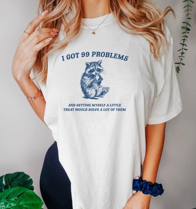 Funny Meme Shirt, Little Treats Solve Problems Tee, Raccoon Gift Unisex T-Shirt Hoodie Sweatshirt | PrintMintTees.com