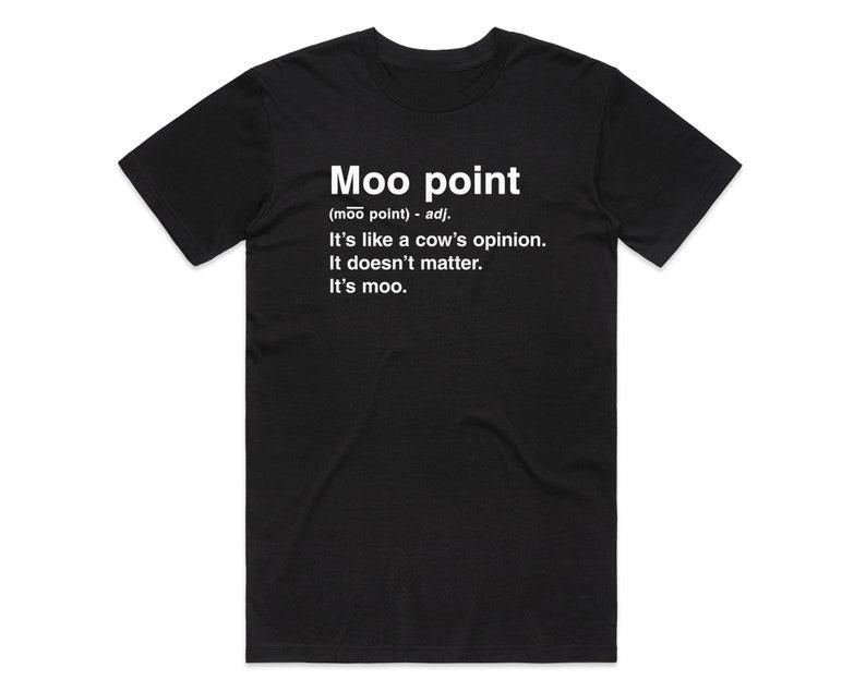 Funny Meme Shirt, Moo Point Definition Friends Tee, Top Joey Tribbiani Retro 90's Gift Unisex T-Shirt Hoodie Sweatshirt