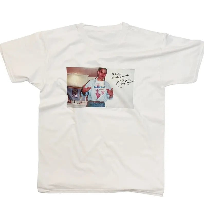 Funny Meme Shirt, Obama Wearing Frank Ocean Tee, Gift Unisex T-Shirt Hoodie Sweatshirt | PrintMintTees.com