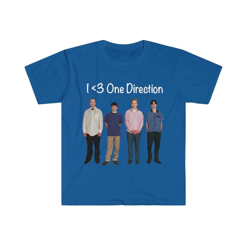 Funny Meme Shirt, One Direction Weezer Tee, Heart 1D Parody Joke Gift Unisex T-Shirt Hoodie Sweatshirt | PrintMintTees.com