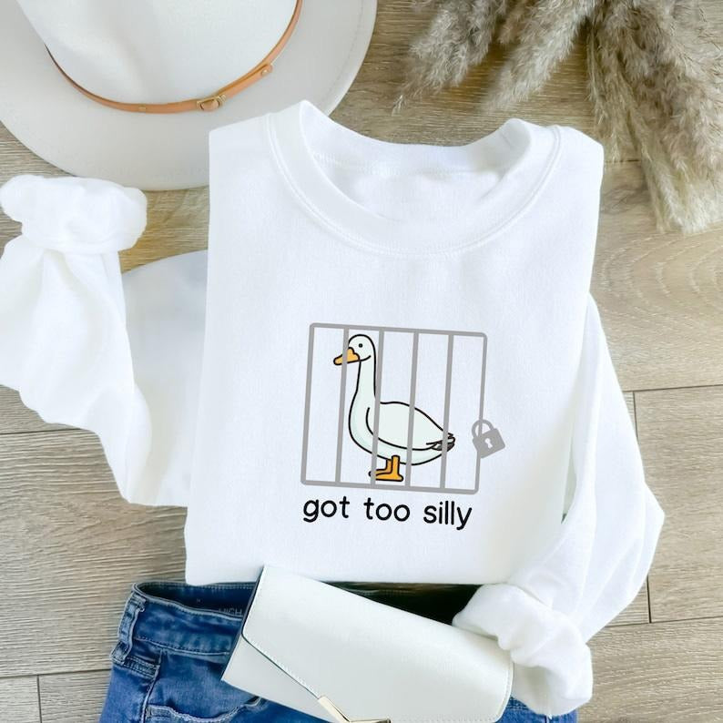 Funny Meme Shirt, Silly Goose Got Too Silly Tee, Gift Unisex T-Shirt Hoodie Sweatshirt | PrintMintTees.com