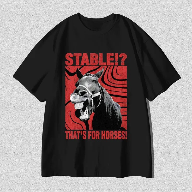 Funny Meme Shirt, Stable? That's For Horses Shirt, Funny Tee, Meme Outfit, Unisex Heavy Cotton Tee, Gift Shirt For Man...