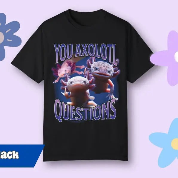 Funny Meme Shirt, That Go Hard You Axolotle Questions Tee, Gift Unisex T-Shirt Hoodie Sweatshirt | PrintMintTees.com