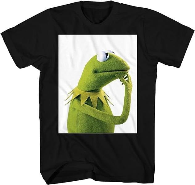 Funny Meme Shirt, The Muppets Kermit The Frog Thinking Pondering Tee, Gift Unisex T-Shirt Hoodie Sweatshirt