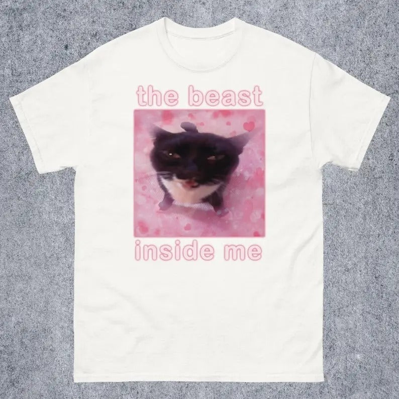 Funny Meme Shirt, The beast inside me Tee, Gym Gift Unisex T-Shirt Hoodie Sweatshirt | PrintMintTees.com