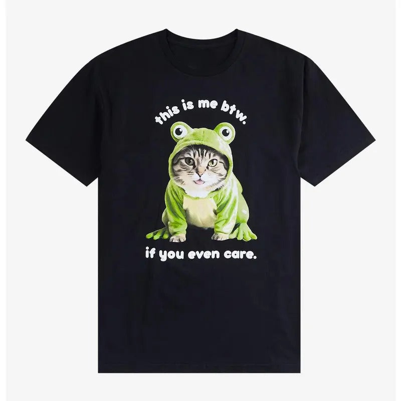 Funny Meme Shirt, This Is Me BTW Cat, Gift Unisex T-Shirt Casual Fabric Hoodie Sweatshirt | PrintMintTees.com
