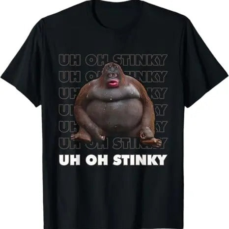 Funny Meme Shirt, Uh Oh Stinky Poop Monkey Tee, Gift Unisex T-Shirt Hoodie Sweatshirt | PrintMintTees.com