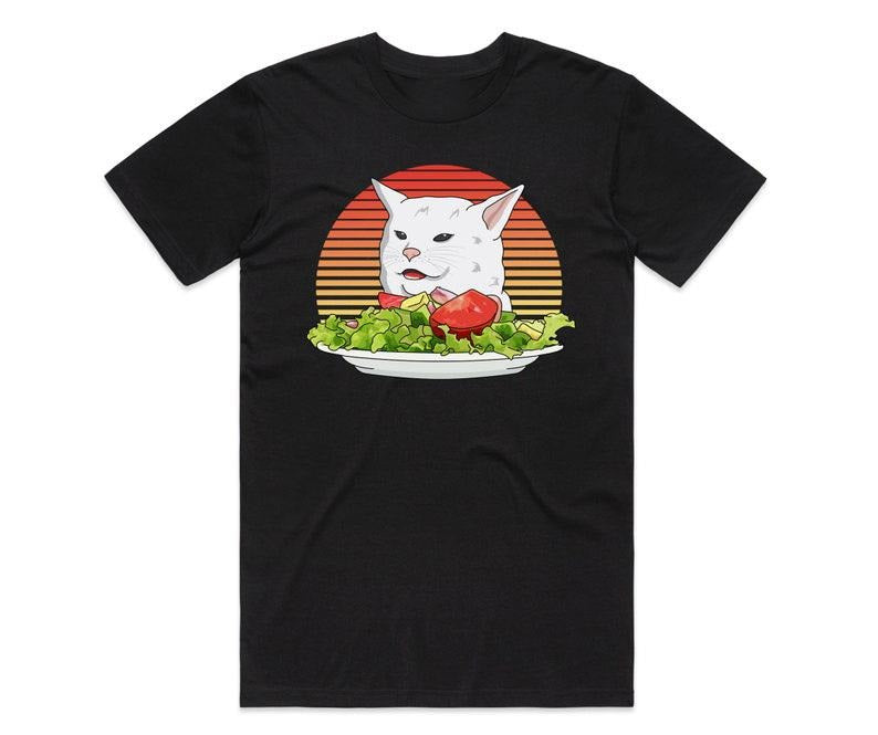 Funny Meme Shirt, Woman Yelling At Cat Tee, Classic Internet Gift Salad Joke Gift Unisex T-Shirt Hoodie Sweatshirt