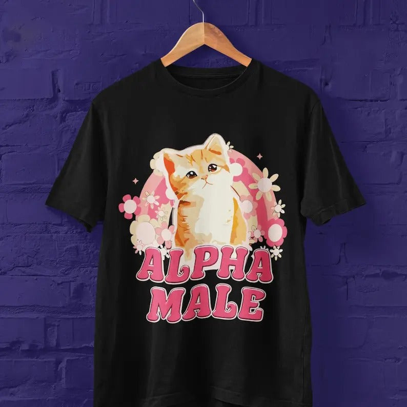 Funny Meme Shirt, alpha male meow Tee, Gift Unisex T-Shirt Hoodie Sweatshirt | PrintMintTees.com