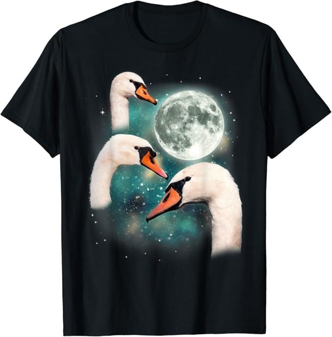 Funny Meme Shirts For Men, 3 Swans Funny Bird Meme T-Shirt Menswear Top Hoodie Sweatshirt | PrintMintTees.com