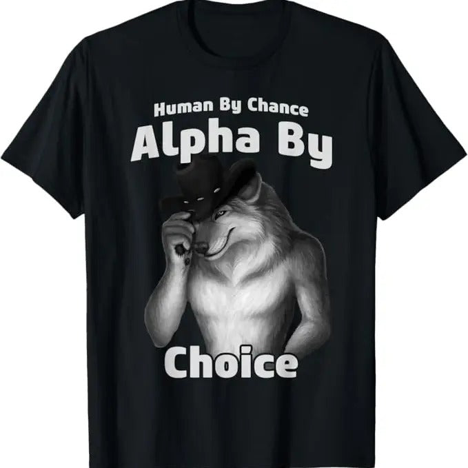 Funny Meme Shirts For Men, Cool Funny Alpha Wolf Memes T-Shirt Menswear Top Hoodie Sweatshirt | PrintMintTees.com