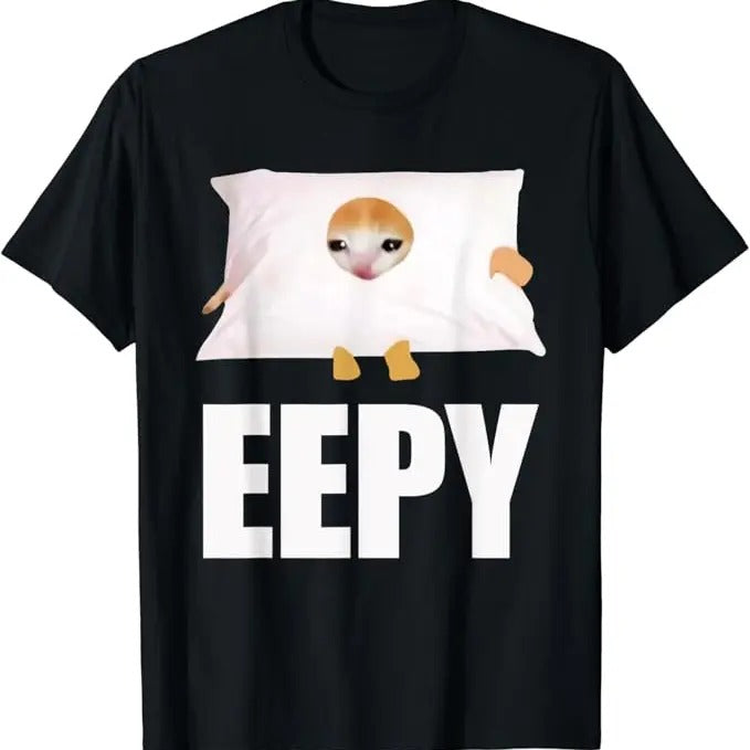 Funny Meme Shirts For Men, Eepy Funny Cat Meme T-Shirt Menswear Top Hoodie Sweatshirt | PrintMintTees.com