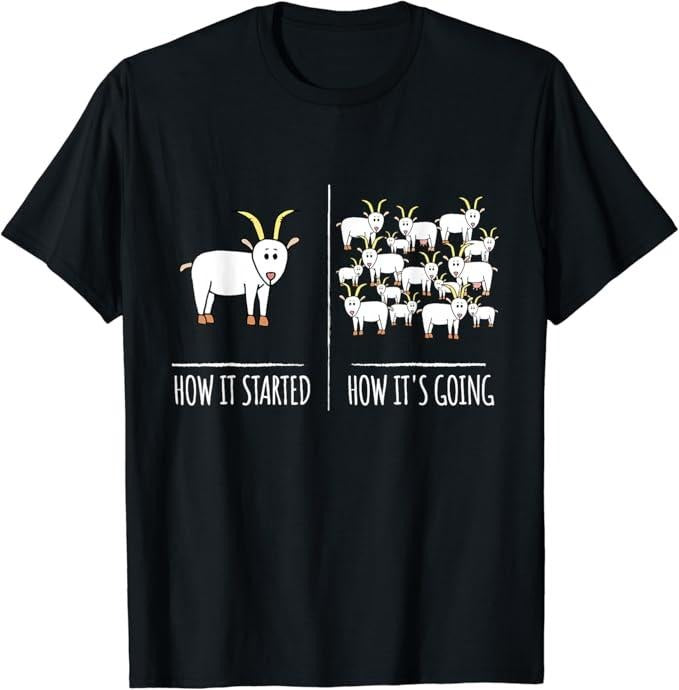 Funny Meme Shirts Farm Meme Pun Funny Goat Menswear Top Shirt Hoodie Sweatshirt