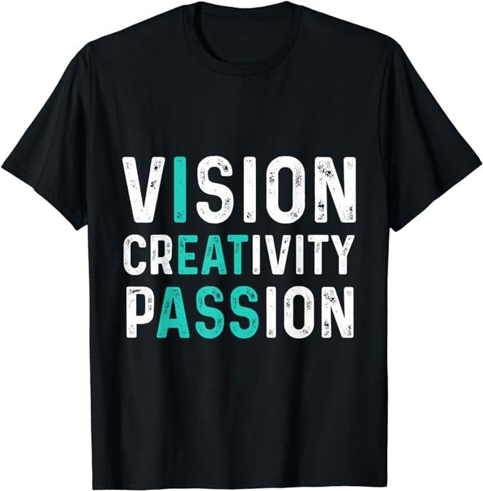 Funny Men Shirts, Vision Creativity Passion Vintage T-Shirt Menswear Top Casual Cotton Fashion Basic Hoodie Sweatshirt