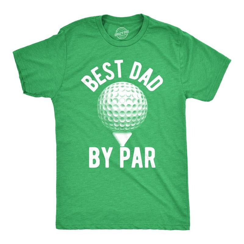 Funny Mens Golfing T Shirts Best Dad by Par Graphic Golf tees for Dads Hoodie Sweatshirt | PrintMintTees.com
