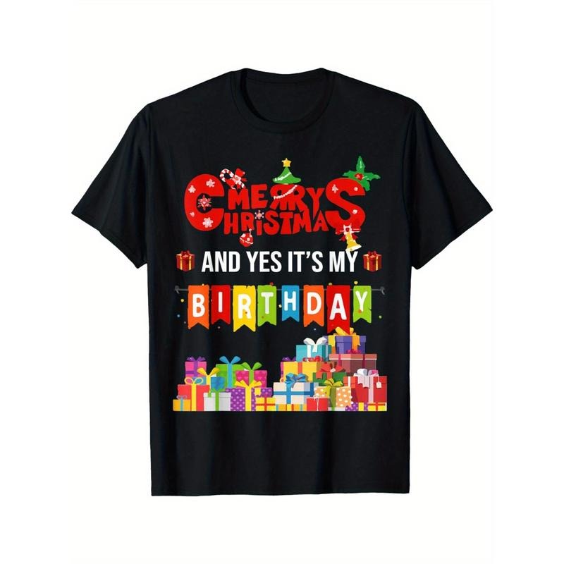 Funny Merry Christmas Yes It's My Birthday Party Mens T Shirt made in usa Hoodie Sweatshirt | PrintMintTees.com