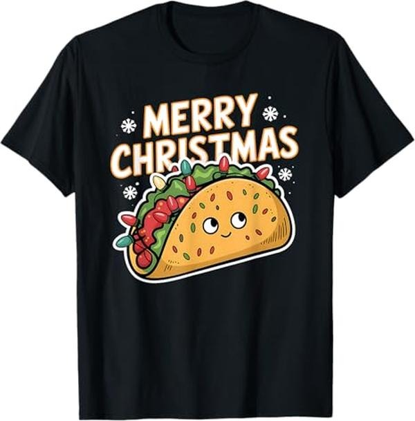 Funny Mexican Shirt Merry Taco Xmas Mexican Food Lover Tacos Menswear Top Shirt Hoodie Sweatshirt