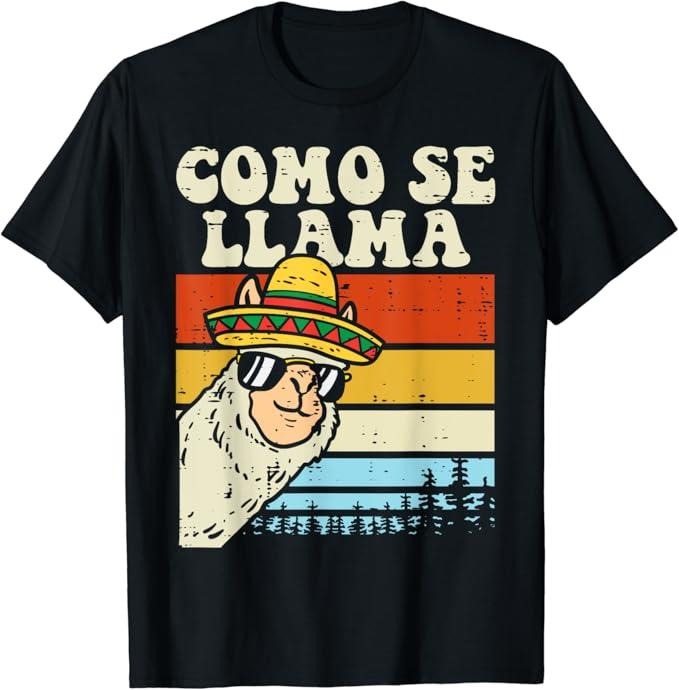 Funny Mexican Shirts, Como Se Llama Funny Cinco De Mayo Mexican Alpaca Animal T-Shirt Menswear Top Casual Classic Hoodie,...