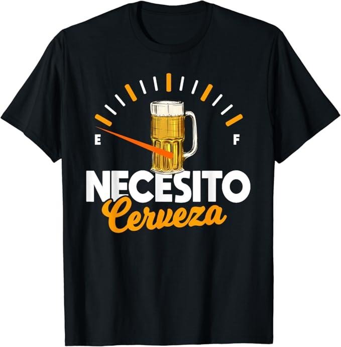 Funny Mexican Shirts, Mexican Beer Necesito Cerveza Cool & Funny Sayings T-Shirt Menswear Top Casual Classic Hoodie,...