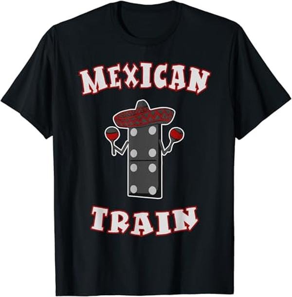 Funny Mexican Shirts, Mexican Train Dominoes Funny T-Shirt Menswear Top Casual Classic Hoodie Sweatshirt | PrintMintTees.com