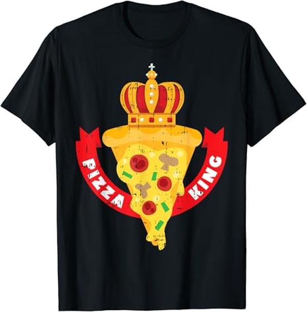 Funny Mexican Shirts, Pizza King Crown Funny Mexican Cinco De Mayo T-Shirt Menswear Top Casual Classic Hoodie Sweatshirt