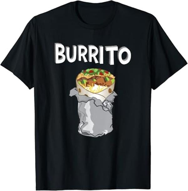 Funny Mexican Shirts Steak Burrito Cartoon Funny Mexican Food Love Menswear Top Casual Classic T-Shirts, Hoodie, Sweatshirt