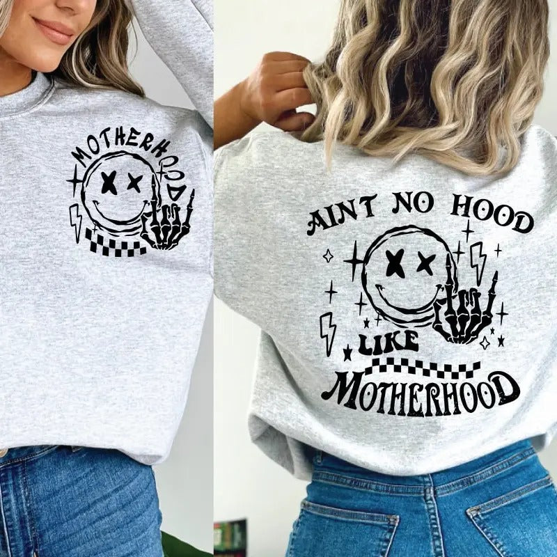Funny Mom Shirt, Ain't No Hood Like Motherhood Funny Mothers Day Trendy Mom Shirt, Sarcastic Retro Shirt Hoodie Sweatshirt