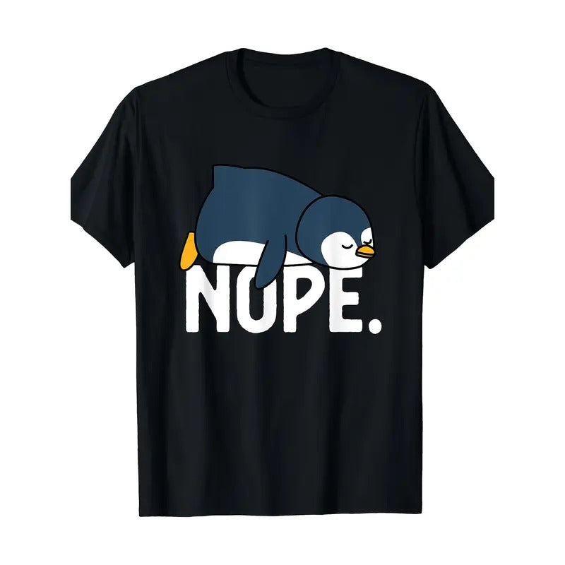 Funny Nope Not Today Lazy Penguin Animal Lover T-Shirt Made in USA Hoodie Sweatshirt | PrintMintTees.com