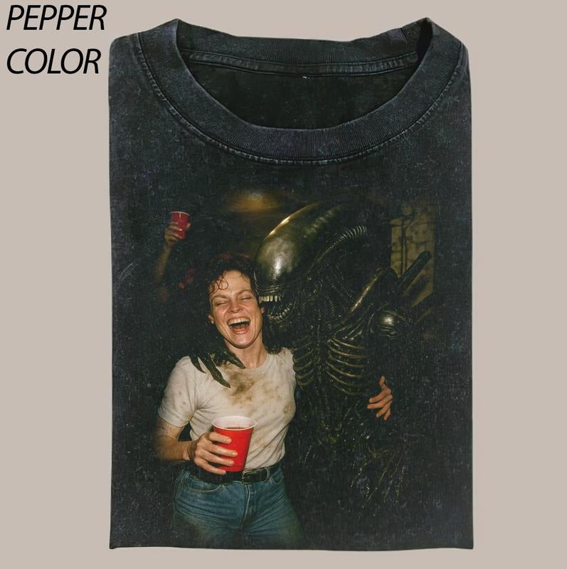 Funny Party Comfort Colors T-shirt, Vintage Horror Movie Graphic Tee, Gift For Boyfriend, Unisex T-shirt Menswear Top...